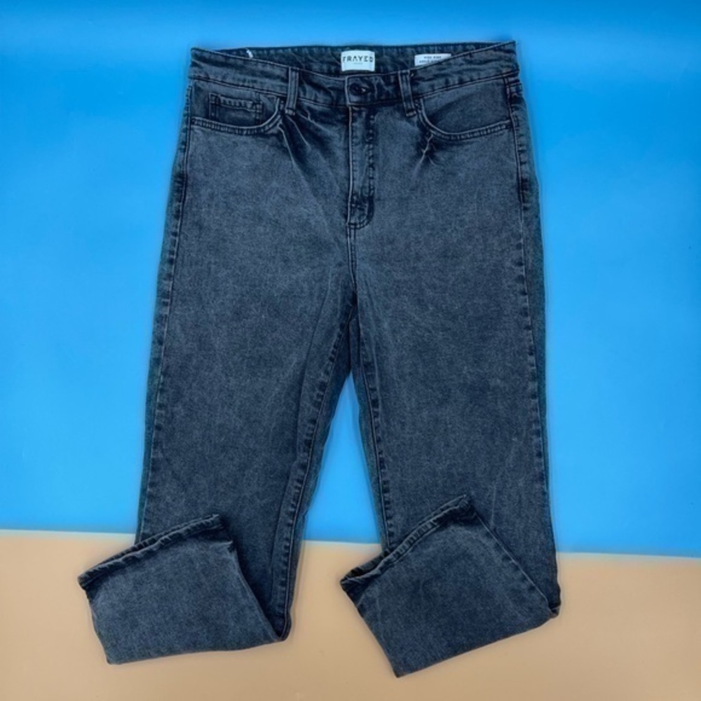 Mens FRAYED Black Jeans